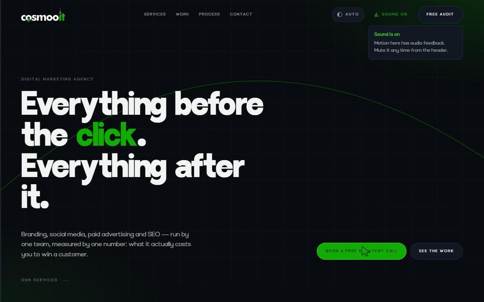 Cosmoo IT — homepage screenshot