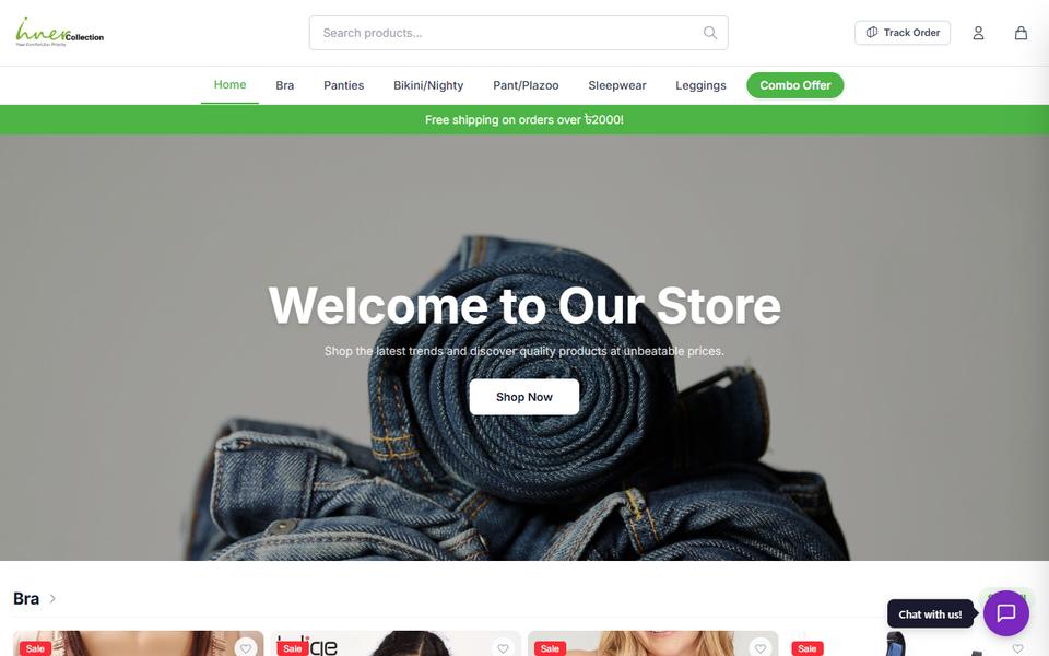 Inner Collection — homepage screenshot