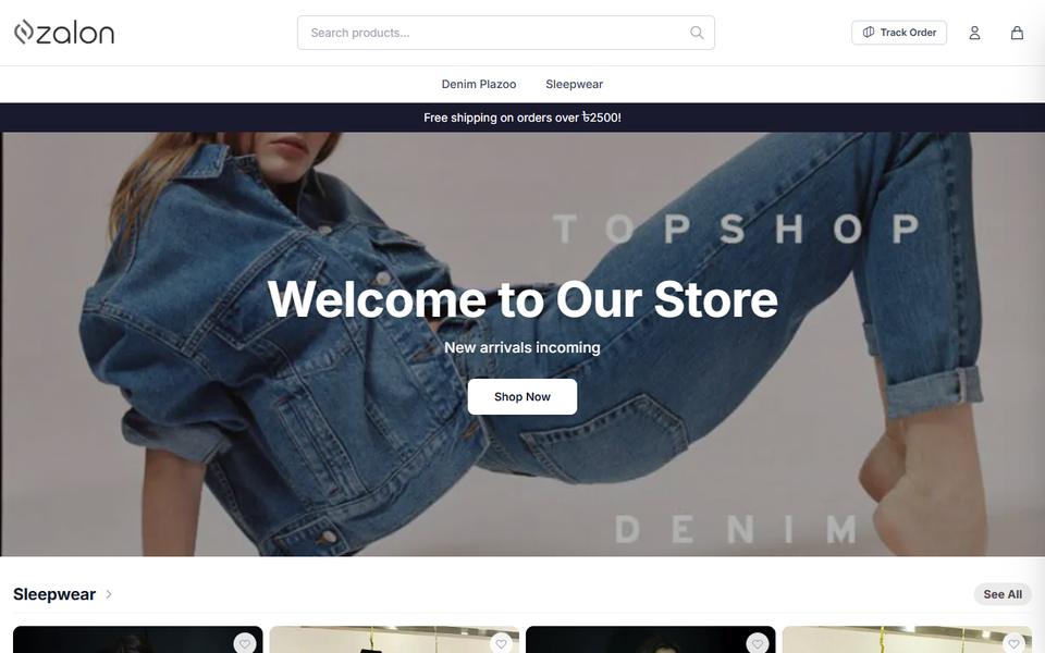 ZalonBD — homepage screenshot